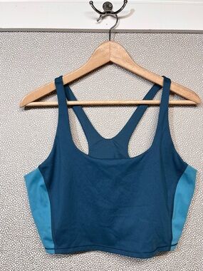 XL All In Motion Teal and Light Teal Racerback Sports Bralette/Workout Top